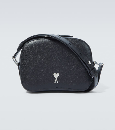 Ami Alexandre Mattiussi Logo Leather Shoulder Bag