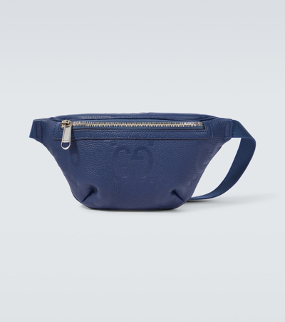 Gucci Jumbo Gg Small Belt Bag In Blue