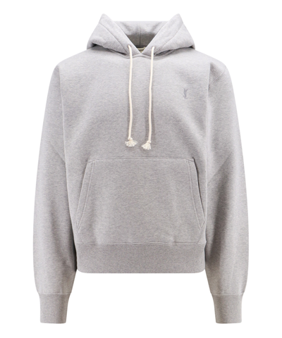 Saint Laurent Cassandra Hoodie In Grey