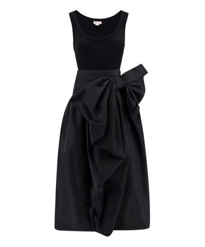 Alexander Mcqueen Midi Dress In Black