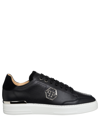 Philipp Plein Iconic Plain-plaque Croc-effect Sneakers In Black