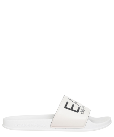 Ea7 Slides In White