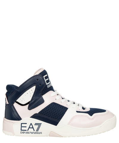Ea7 High-top Sneakers In Blue
