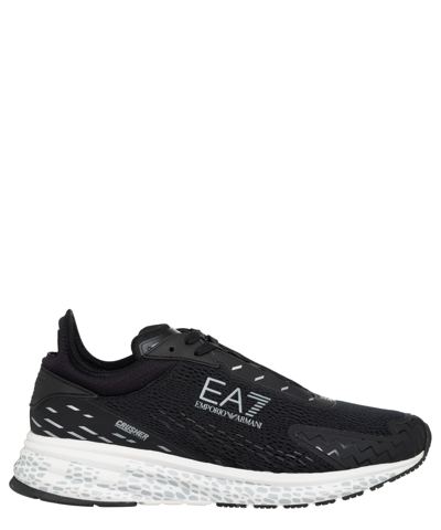 Ea7 Crusher Distance Sneakers In Black