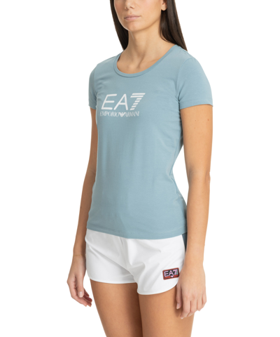 Ea7 T-shirt In Lightblue