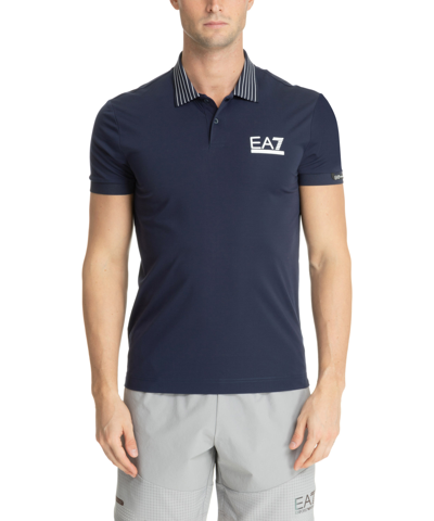 Ea7 Golf Club 珠地布polo衫 In Blue
