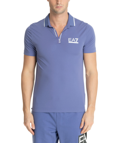 Ea7 Long Sleeve T-shirt In Blue
