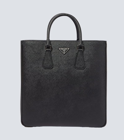 Prada Logo Saffiano Leather Tote Bag