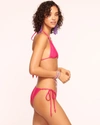 Ramy Brook Paula Strappy Bikini Bottom In Perfect Pink