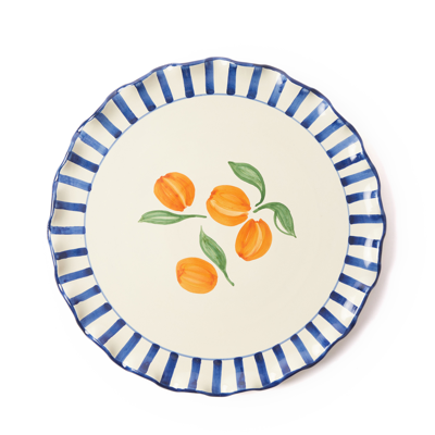 The Conran Shop Apricots Platter In Blue