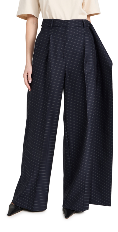 JW ANDERSON SIDE PANEL TROUSERS NAVY