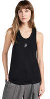 Jw Anderson Printed Cotton-blend Tank Top In Black