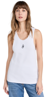 JW ANDERSON ANCHOR EMBROIDERY TANK TOP WHITE