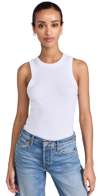 Madewell Brightside Cutaway Tank Eyelet White