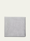 Simonnot Godard Men's Cotton-linen Pocket Square In White Pink