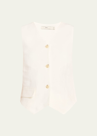 Sir Clemence Tailored Vest In Ivory