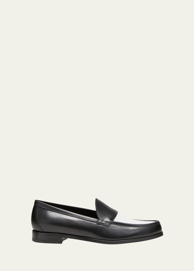 Pierre Hardy Hardy Colorblock Leather Loafers In Black White