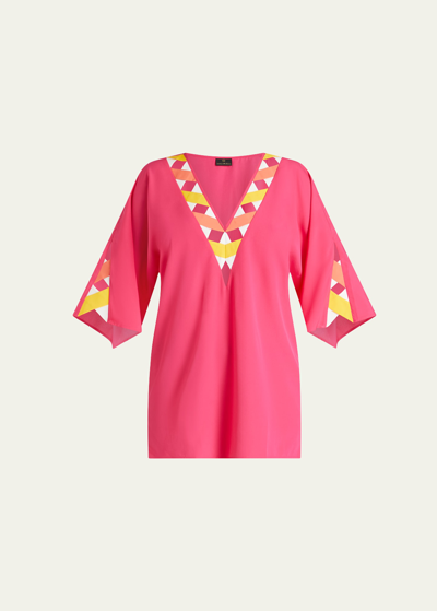 Valimare Mallorca Tunic Coverup In Fuscia