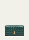BURBERRY LOLA CHECK QUILTED LEATHER CLUTCH BAG