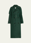 BURBERRY OVERSIZED SELF-TIE DOUBLE-BREASTED TRENCH COAT