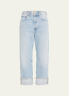 Agolde Fran Low Slung Straight Jean In Force In Force Vint Mar