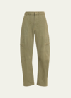 Citizens Of Humanity Marcelle Straight Twill Cargo Pants In Surplus Med Dk
