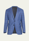 GIORGIO ARMANI MEN'S PLAID WOOL SPORT COAT