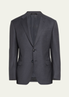 Giorgio Armani Men's Micro-pattern Wool Suit In Multi