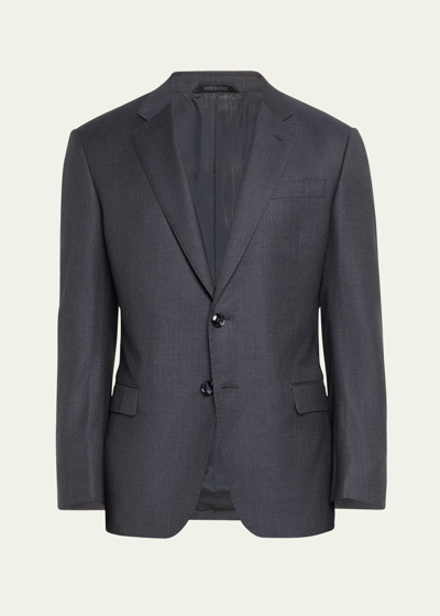 Giorgio Armani Men's Micro-pattern Wool Suit In Multi