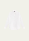Giorgio Armani Lapel Long Sleeve Shirt In White