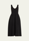 Altuzarra Spark Backless Flared Midi Dress In Black