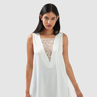 Belle & Bloom After Party Lace Mini Dress In White