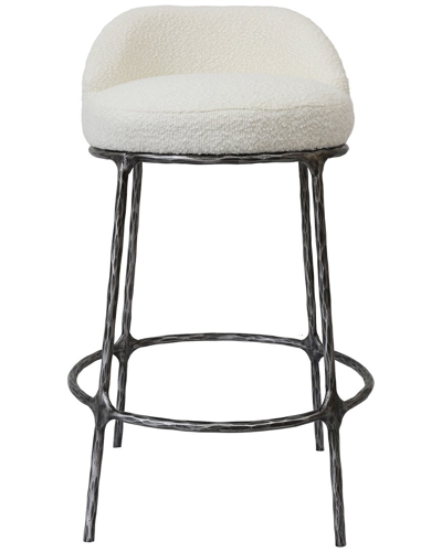 Safavieh Couture Woodsen Boucle Counter Stool In White
