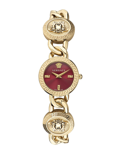Versace Stud Icon Bracelet Watch In Yellow