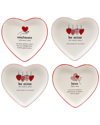 Certified International Valentine's Day Tidbit Plates, Set Of 4