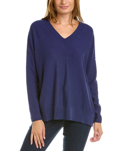 Hannah Rose Remi Oversized Cashmere-blend Sweater In Blue