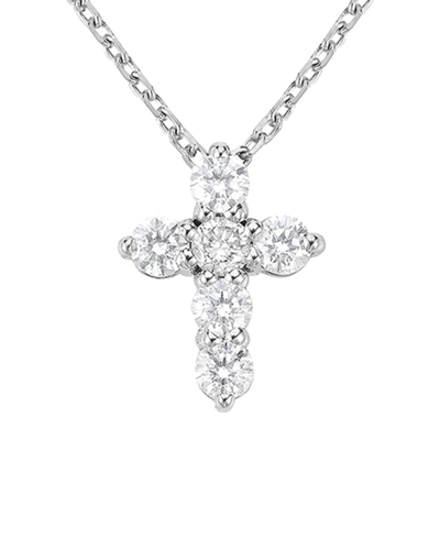 Forever Creations Signature Forever Creations 14k 0.75 Ct. Tw. Diamond Cross Necklace In White