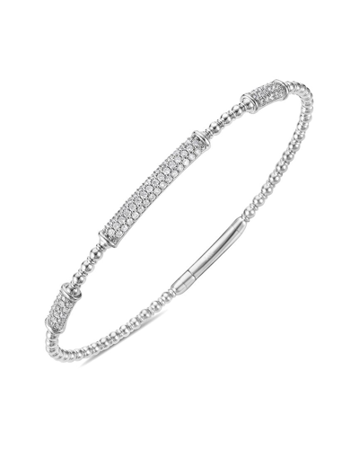 Forever Creations Signature Forever Creations 14k 0.60 Ct. Tw. Diamond Flexible Bangle Bracelet In Metallic