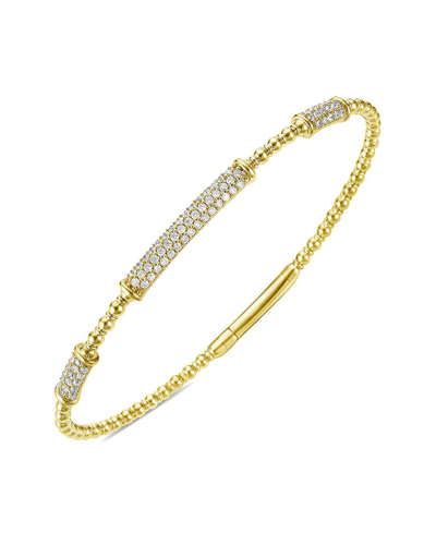 Forever Creations Signature Forever Creations 14k 0.60 Ct. Tw. Diamond Flexible Bangle Bracelet In Gold