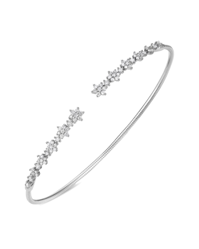 Forever Creations Signature Forever Creations 14k 0.60 Ct. Tw. Diamond Flexible Bangle Bracelet In White