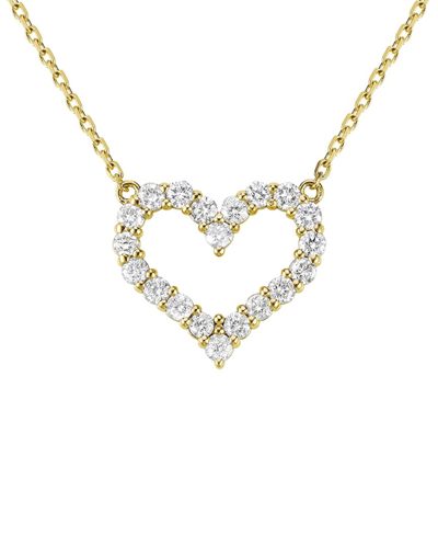 Forever Creations Signature Forever Creations 14k 1.00 Ct. Tw. Diamond Heart Necklace In Gold