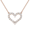 FOREVER CREATIONS SIGNATURE FOREVER CREATIONS 14K ROSE GOLD 1.00 CT. TW. DIAMOND HEART NECKLACE