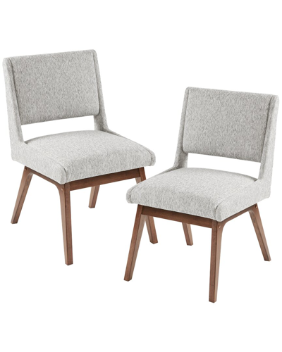 Ink+ivy Set Of 2 Boomerang Dining Chair In Grey