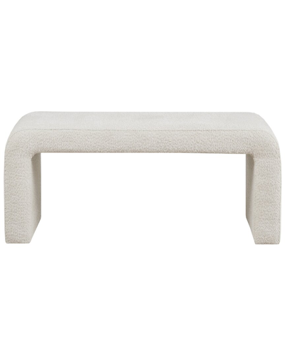 Ink+ivy Steve Boucle Waterfall Bench In White