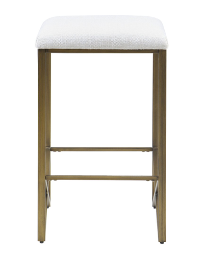 Ink+ivy Marino Backless Upholstered Counter Stool 26in High In White
