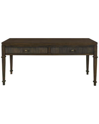 Martha Stewart Kenna Fluted 2-drawer Coffee Table In Brown