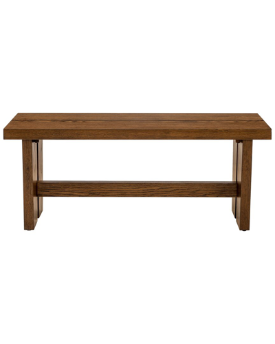 Ink+ivy 45" Frank Wide Wood Dining Bench In Brown