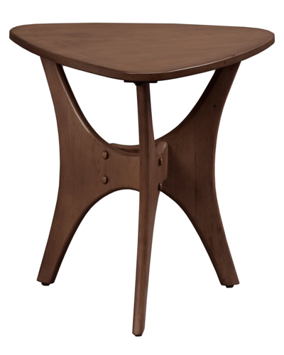 Ink+ivy Blaze Triangle Wood Side Table In Brown