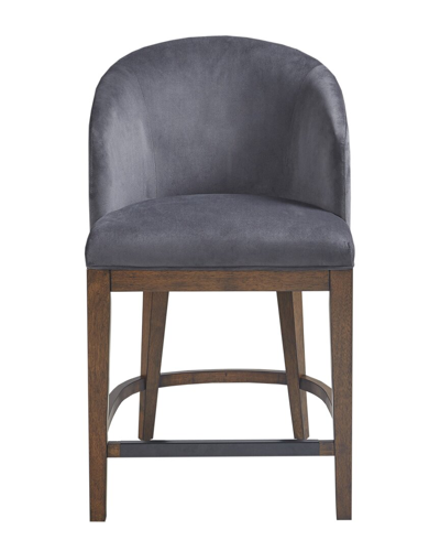 Martha Stewart Wheaton 25 Upholstered Counter Stool In Grey