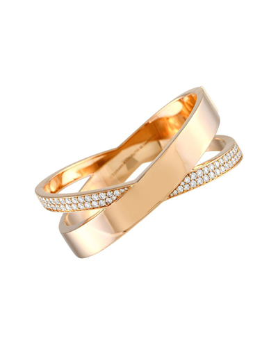 Tiffany & Co . 18k Rose Gold 2.14 Ct. Tw. Diamond Atlas Bangle Bracelet